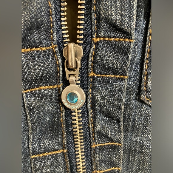 Pampolina Embroidered Warm Denim Jacket Girls 4T - Picture 4 of 11